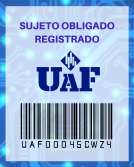 Sujeto Obligado registrado ante la UAF